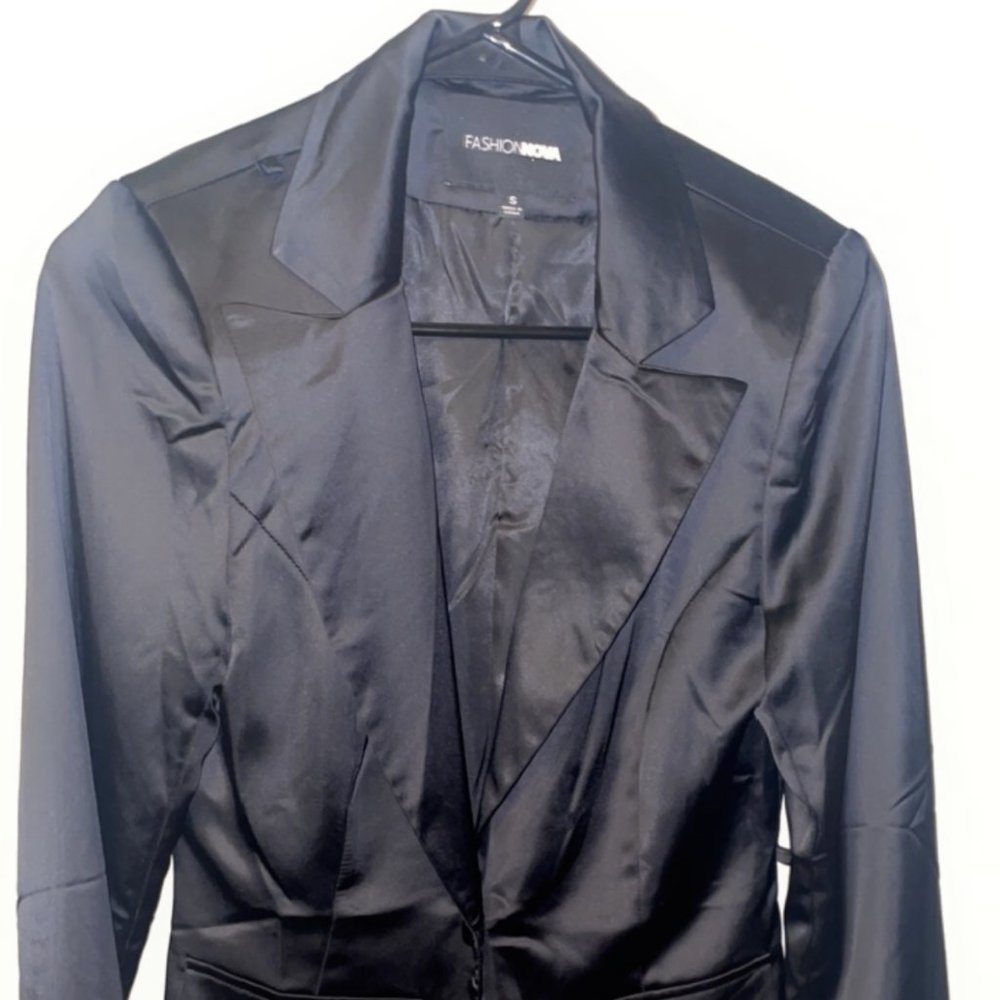 Black Satin Blazer